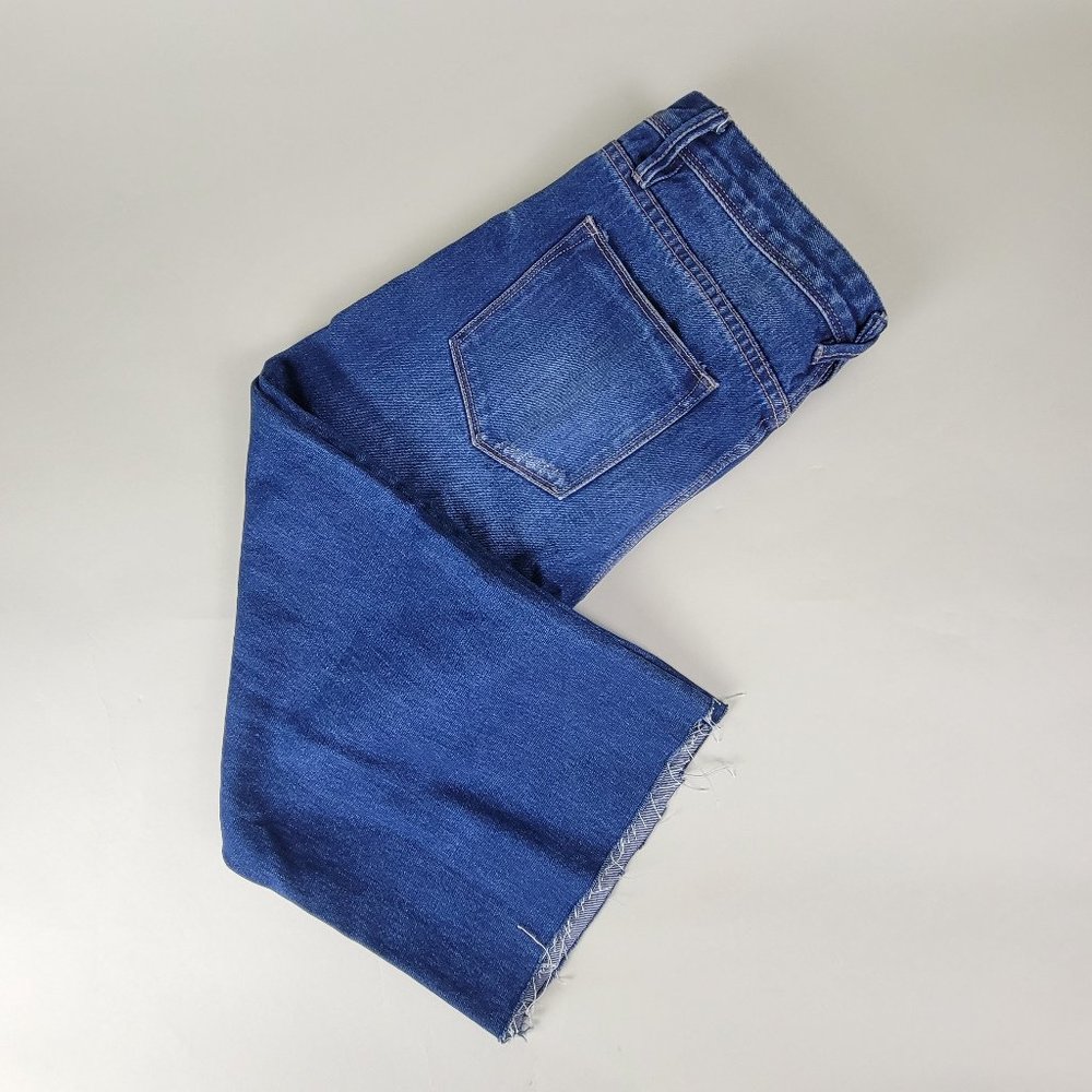 ZARA TRAFALUC Collection Denim Wide-Leg Cropped Jean size 6